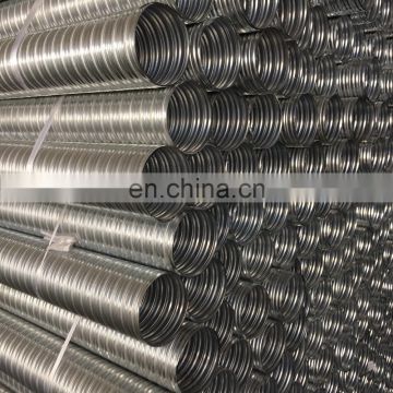 50mm Corrugated pipe metal material galvanized steel corrugated steel pipe factory supplier price per meter
