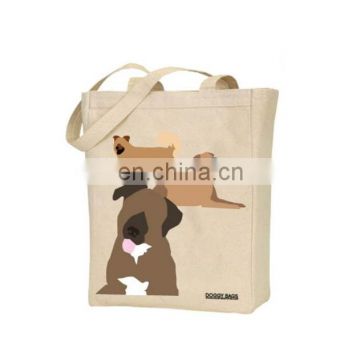 china factory cheap cloth craft bags with printed dog