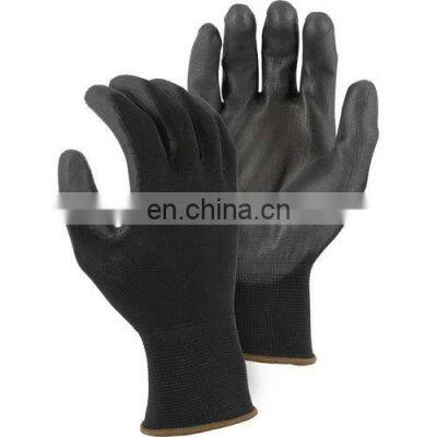 HY13 Gauge Polyester Liner With PU Palm Dipped Arbeits Handschuh Guantes De Seguridad Polyester Knitted Gloves Shipping Fast