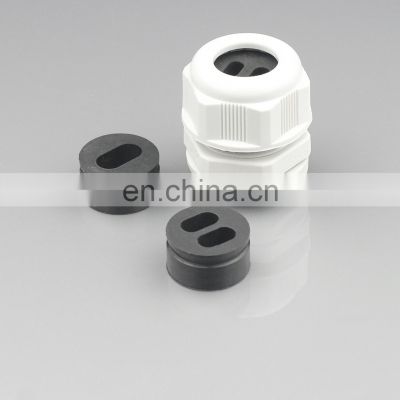 Multi Hole M Type Nylon Waterproof Ip68 Cable Gland  Flat Cable