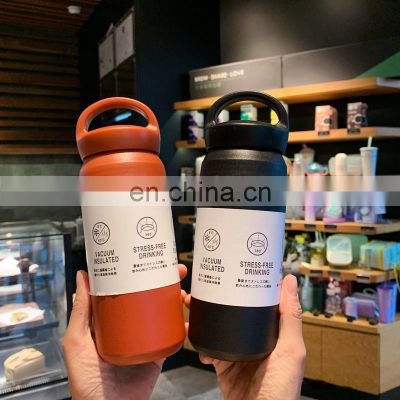 Wholesale INS Waterfles Wasserflasche Coffee Cup Insulated Thermos Black White Stainless Steel Thermos Cup For Caja De Regalo