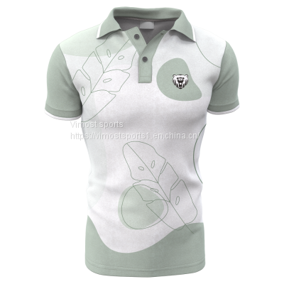 2022 Customized Sublimation Polo Shirt with Short Sleeves