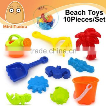 Summer Toy Kids Beach Buckets Mini Sand Beach Toys 10 PCS/Set