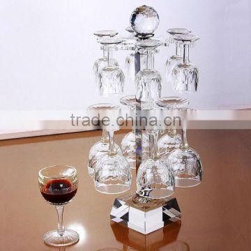 Two layers crystal goblet frame