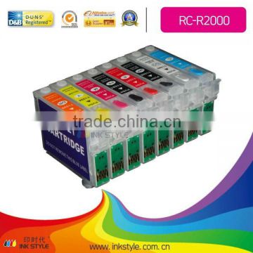 Inkstyle refill ink cartridge for r2000 with ARC chip and 8 colors