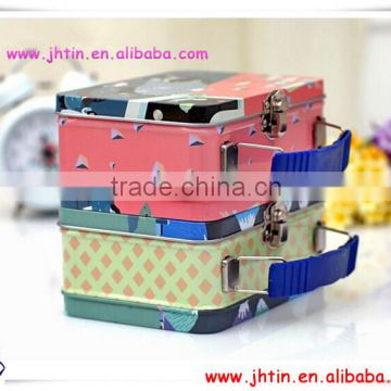 locking cooler box,Top grade Handle tin box with lock/Box for packing