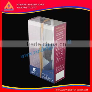 high material folding plastic large print package hang pvc boxes
