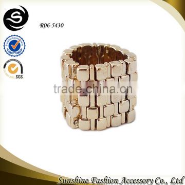 Fashion gold alloy ring size adjustable ring elastic ring