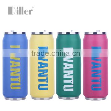 Manufacturer selling zip-top can shape stainless steel vacuum flask