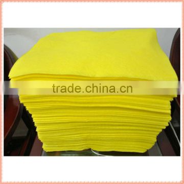 Needle punched nonwoven fabric yellow wiping cloth (household, kitchen, dishes, floor, window, etc)