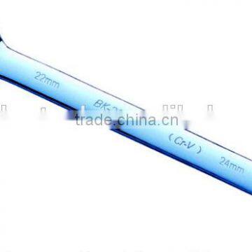 Mirror double open end spanner with Cr-V steel