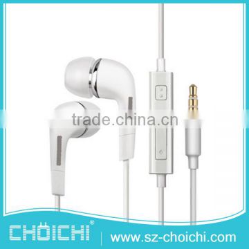 Alibaba suppliers fashion wired 3.5mm white in-ear mobile earphone for samsung