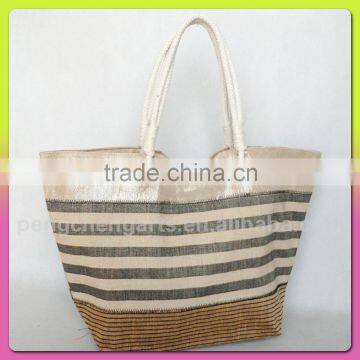 Top grade discount linen hand jute bag cotton handle manufacturers