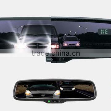 Super high brightness rear view auto-dimming mirror with backup camera system