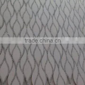 China new mosaic design, natural marble price, marble mosaic tiles on mesh