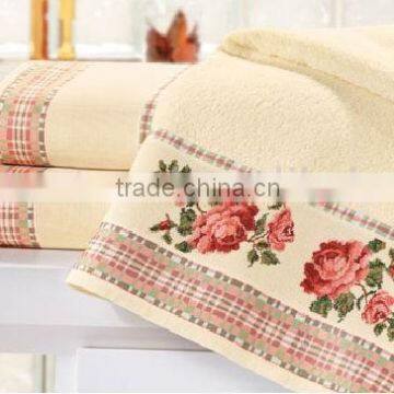 solid jacquard towel