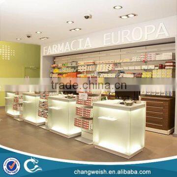 pharmacy display rack and pharmacy counter for shop