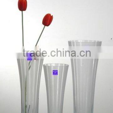 tall frosted glass vase