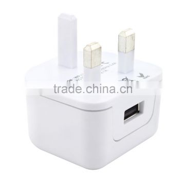 Elegant appearance good sale UK type USB charger for HongKong suitable for IOS/Android