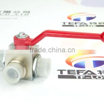 stainless steel high pressure 3 way male end Ball Valve