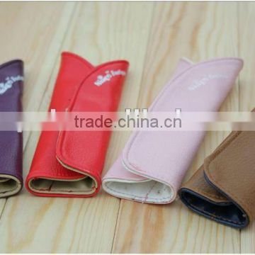 2012 cheap fashion PU leather plain cute pen bags personalized design