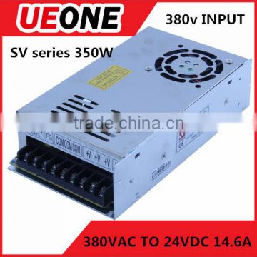 hot selling 380vINPPUT 350W POWER SUPPLY 380V TO 24Vdc 14.6a POWER SUPPLLY