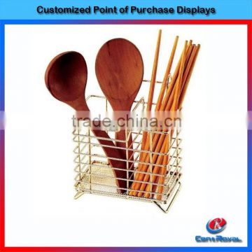 wholesale chrome plating metal wire kitchen spoon stand