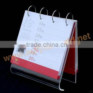 clear acrylic desktop calendar holder