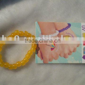 uv bead bracelet colour change bracelet yellow colour