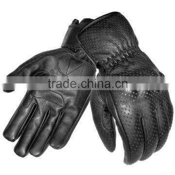 Classic Motorcycle Leather Summer Gloves
