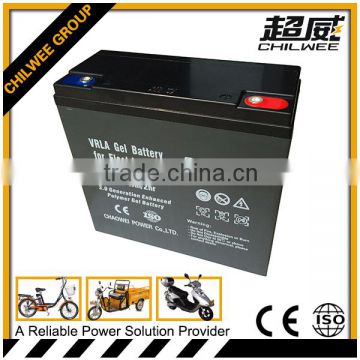 12v20Ah plus sealed lead acid(SLA) rechargeable battery for electric bicycle