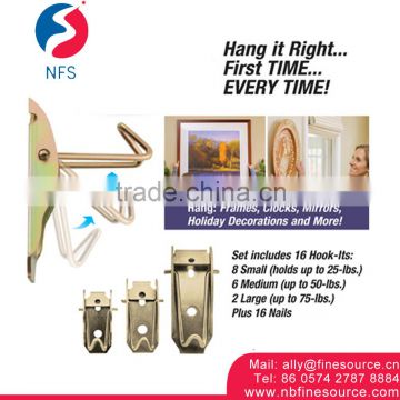 As Seen On TV Fast And Easy Hook Its Hanging System Decorative Safety Magic Hanger Wall Metal Hook