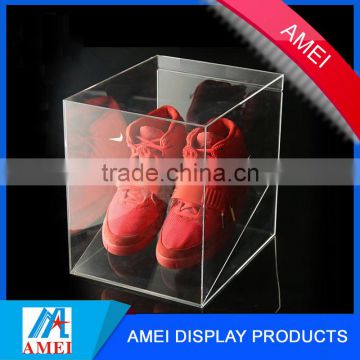 Factory sell customized cheap square clear acrylic shoe display box