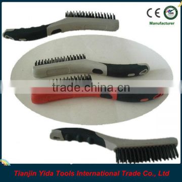10" Two-colour Rubbery Steel Wire Brush