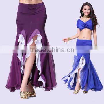 Wholesale hot selling belly dance arabic sexy dance long skirt women fishtail skirt for dance