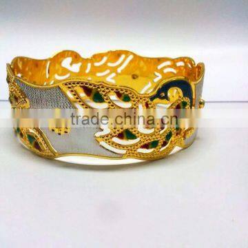 Best Selling Peacock Designer CNC Real Gold Machine work Kada Bangle