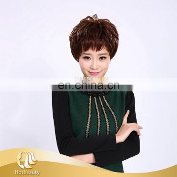 2015 the most popular mix color full lace machine synthetic sewing wig