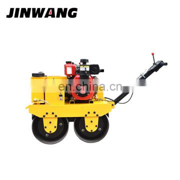 Mini construction machine double drum vibrating road roller for trench backfill
