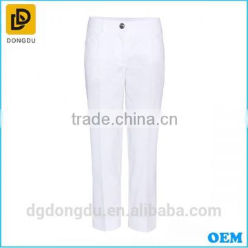 2016 Hot Sale Fashion white Cropped Trousers for Women