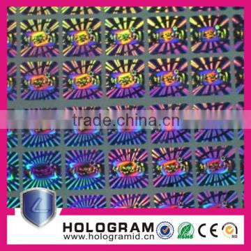2016high quality hologram/holographic sticker