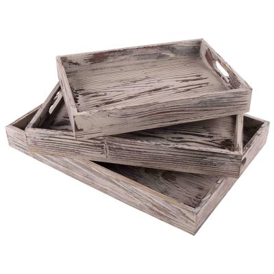 Nesting Wooden Serving Trays