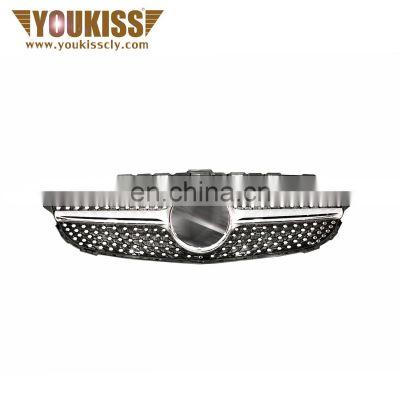 RTS,For benz w205 C CLASS Grille change to Mercedes Benz W205 diamond Style Black high guality general front grille