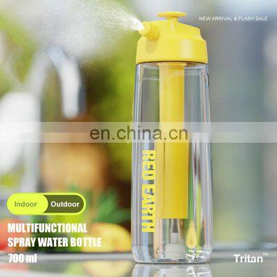 spray portable travel car outdoor sports hiking sample beer outdoor tritan plastic water bottles with custom logo plastic