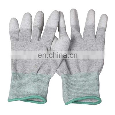 Nylon Working 13 Gauge Seamless Carbon Fiber Top Fit ESD Gloves