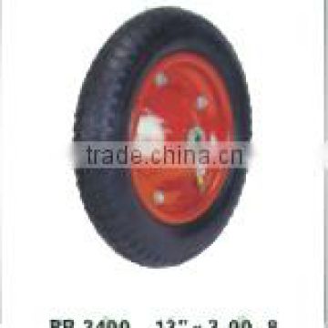 16 inch 4.00-8 Metal Plastic Rim Colorful Air Pneumatic wheel for wheelbarrow                        
                                                Quality Choice