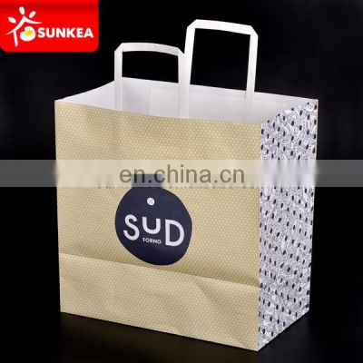 Name different types coated paper bag with different handle types