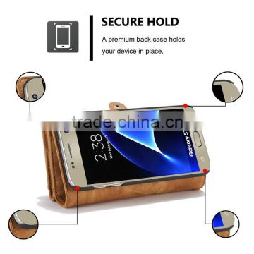Best for samsung galaxy s7 phone case flip wallet case with card slots and phone holder function