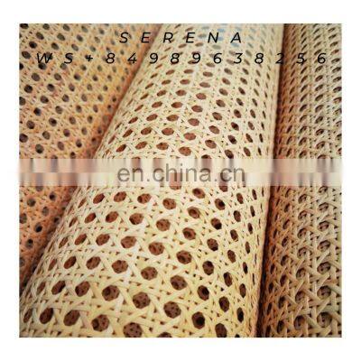 Natural 1/2 open cane webbing roll for making chair -Weave Rattan cane webbing for making furniture (WS: +84989638256)