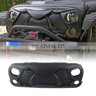 Maiker Grill Front Cover for Jeep Wrangler Rubicon Sahara Sport JK/JKU  2007-2018 Matte Black