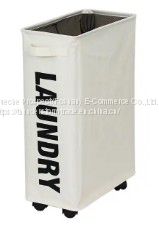 Customizable Color Rectangular Laundry Hamper with Wheels Easy-to-Operate Polyester Design for Home Bathroom Packed in Carton